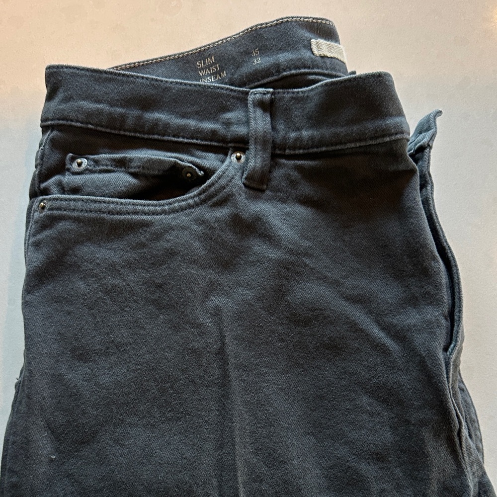 Banana Republic Men's Straight Jeans - Dark Gray